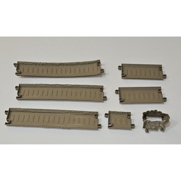 26 Thomas Trackmaster Brown Train Track Lot Mixed Straight Curved Switch Risers - Picture 14 of 16